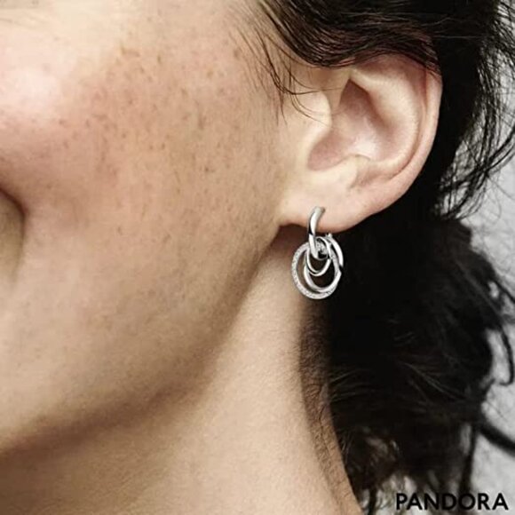 🌺Pandora Family Always Encircled Hoop Earrings - Picture 2 of 3